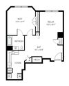 Johnson II Barrington Park 1 bedroom 1 bath floor plan apartment Johnson II Barrington Park 1 bedroom 1 bath floor plan apartment at Barrington Park Apartments, Virginia, 20110